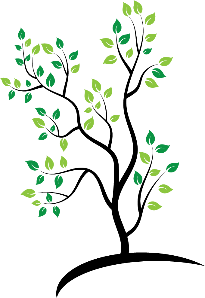 tree branch illustration design with vibrant leaves for nature-themed projects and presentations