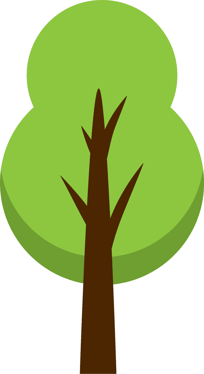 tree clipart made in vector for nature-themed projects and eco-friendly designs