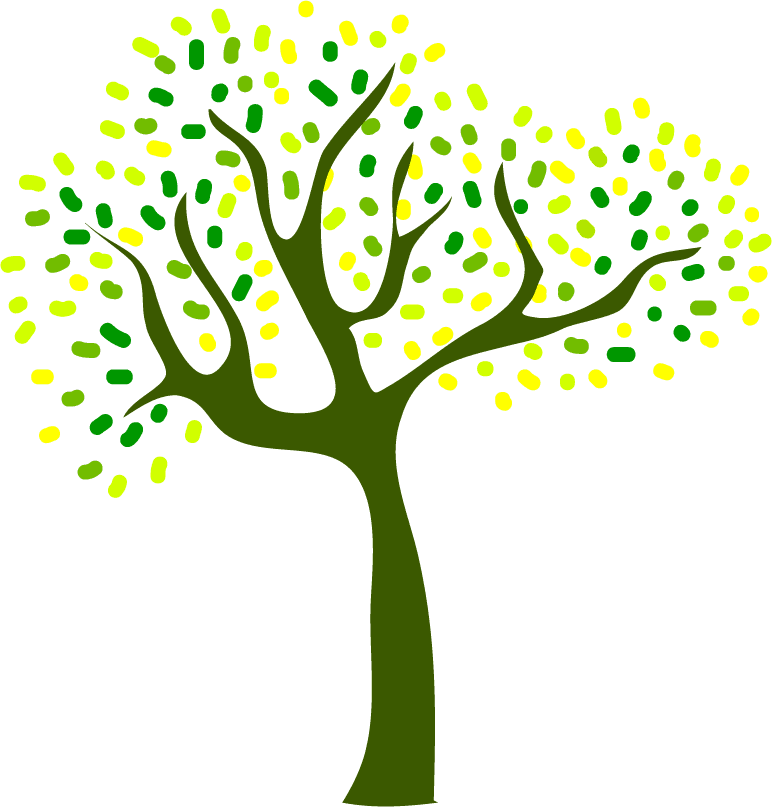 tree icons collection various multicolored for nature-themed projects and applications