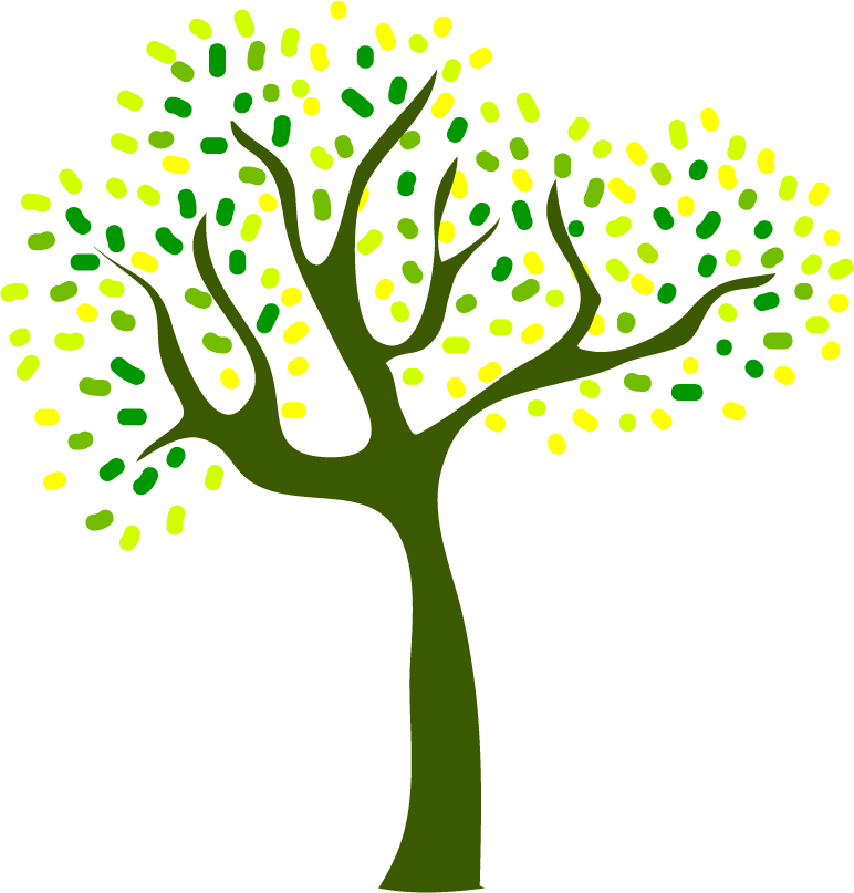 tree icons collection various multicolored for nature-themed projects and applications
