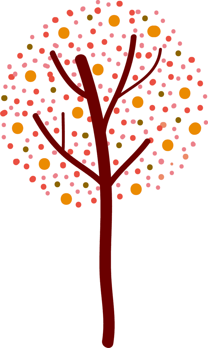 tree icons collection various multicolored 