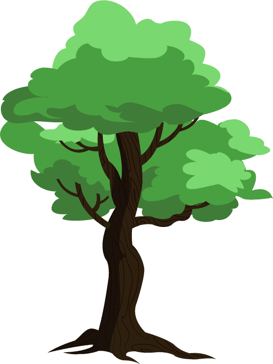 tree icons collection various types 