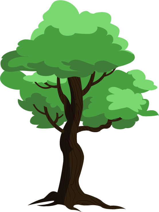 tree icons collection various types 