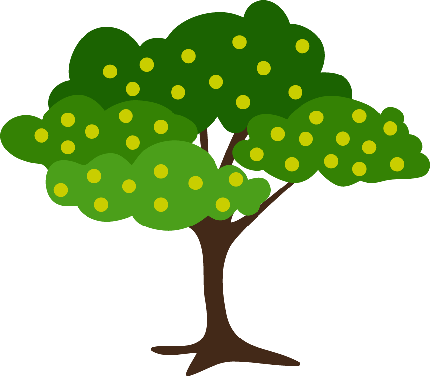 tree icons collection various types 