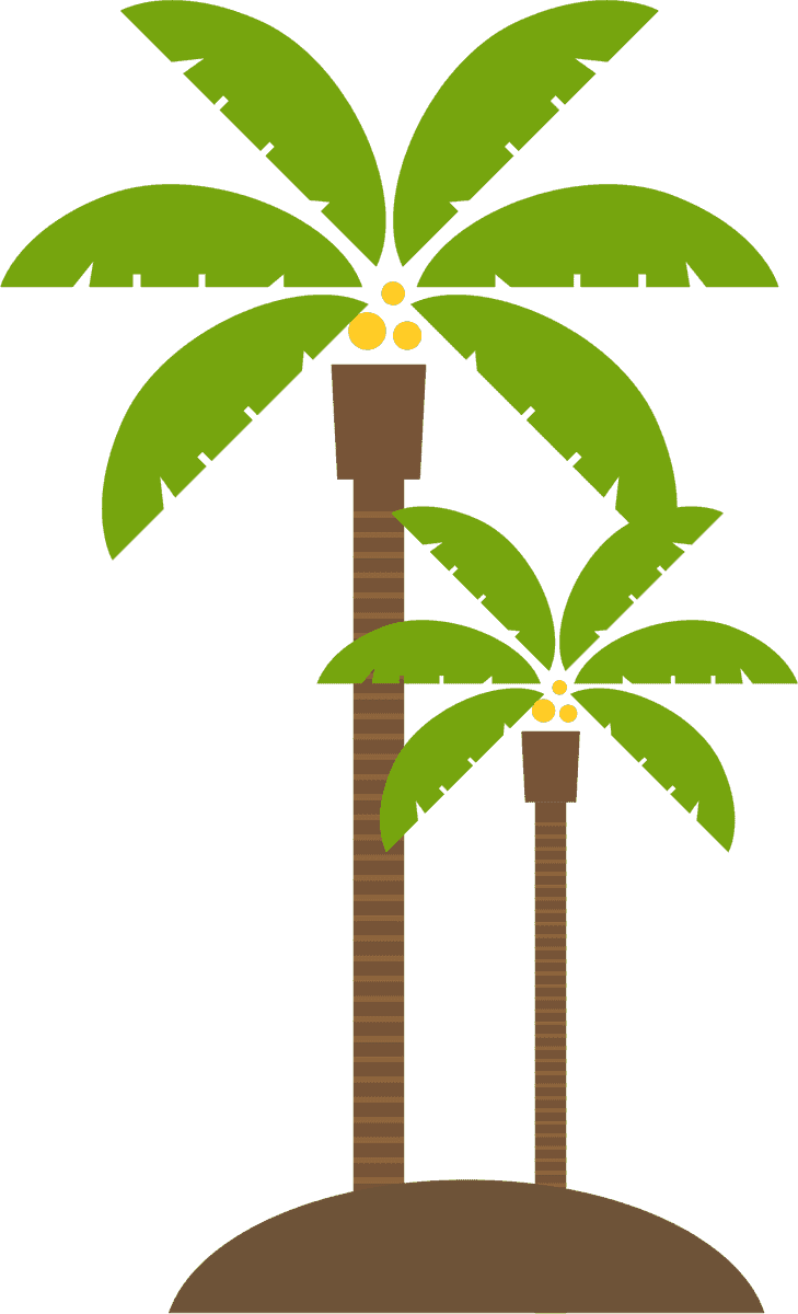 tree icons collection various types of tropical and palm trees for nature-themed projects