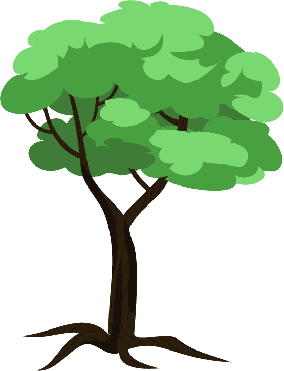tree icons collection various types 
