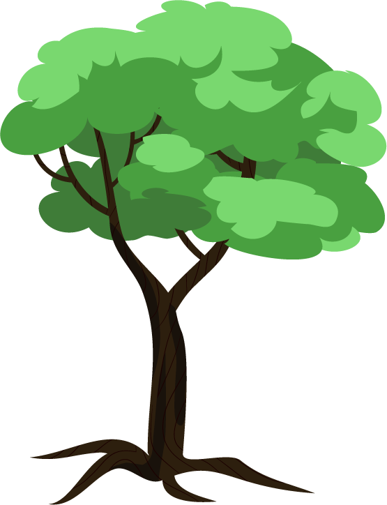 tree icons collection various types for nature projects, apps, and presentations