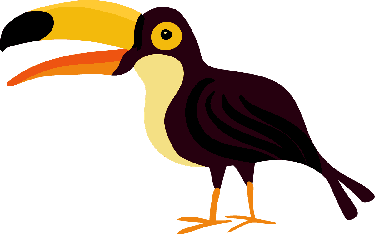 tropical birds and leaves pictograms for vibrant nature-themed projects and decor