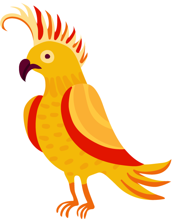 tropical birds and leaves pictograms for vibrant nature-themed projects and decor