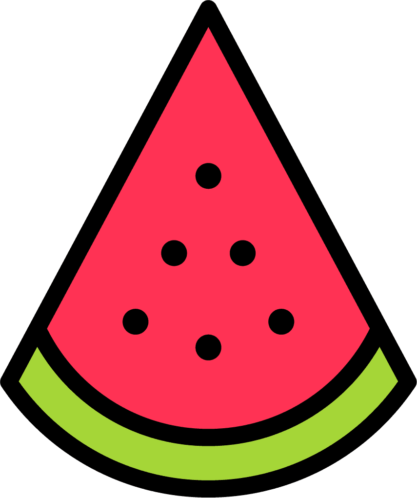 tropical related icon filled watermelon slice symbol for summer themes and fun events