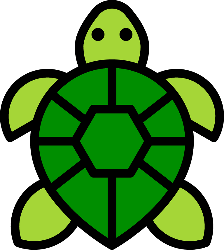 tropical related icon filled turtle illustration for nature and conservation themes