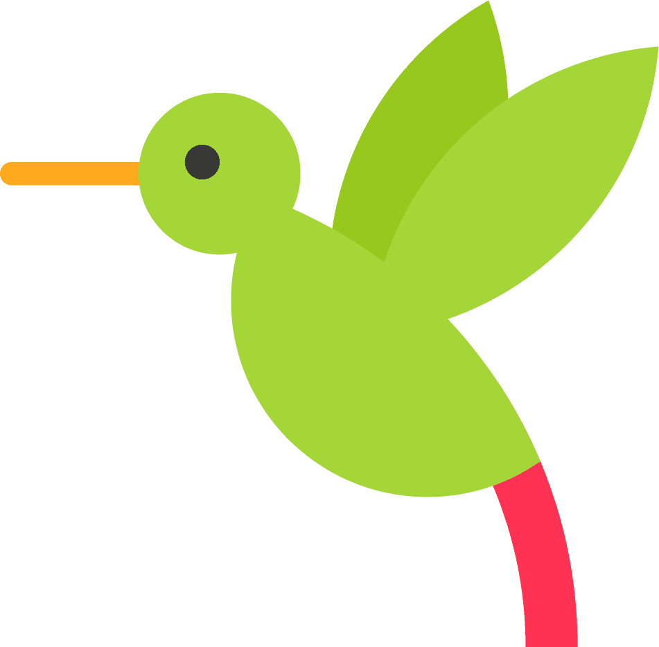 tropical related icon flat hummingbird with vibrant colors for nature enthusiasts