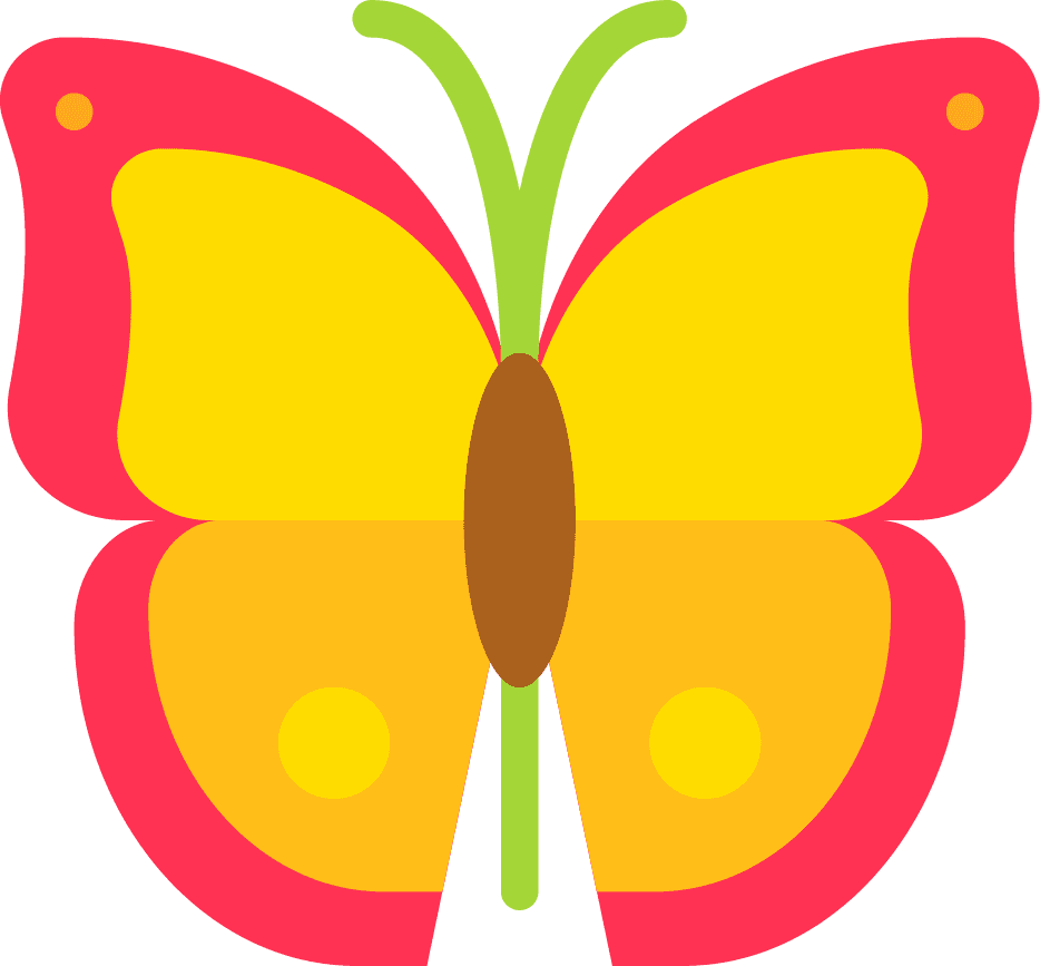 tropical related icon flat butterfly illustration for nature lovers and decor