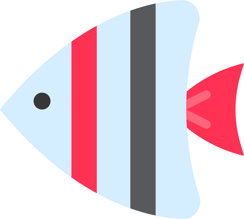 tropical related icon flat colorful fish illustration for aquatic themes and decoration