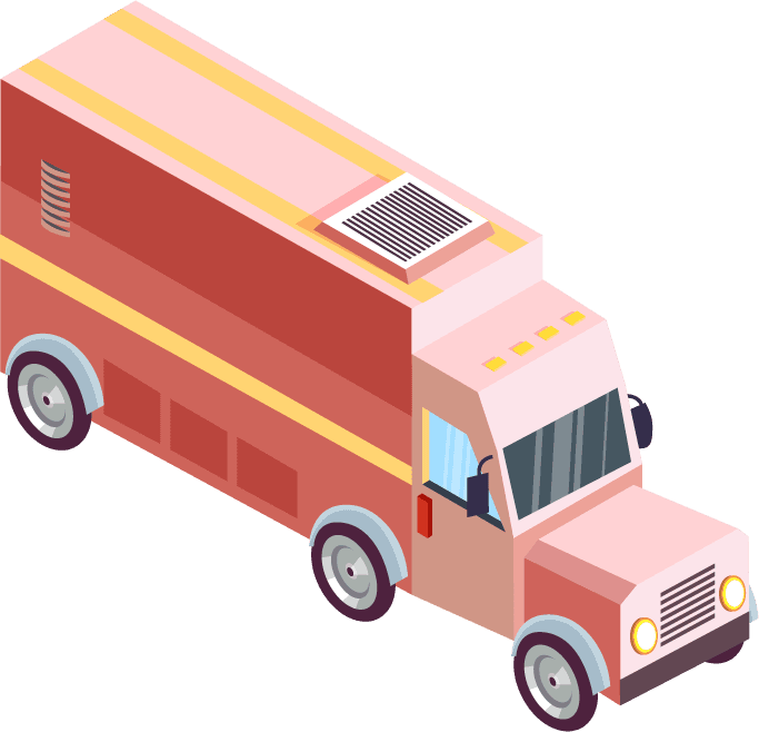 truck icons collection colored modern 
