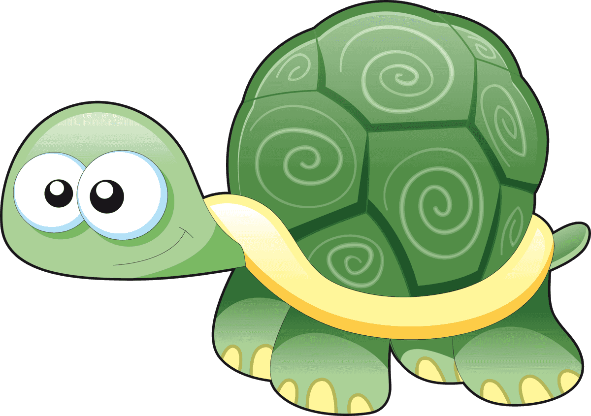 turtle cute cartoon animals with cheerful expression perfect for kids' artwork and decorations