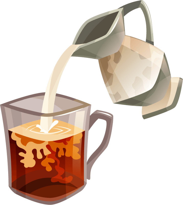 Types of tea - cup and teapot illustration