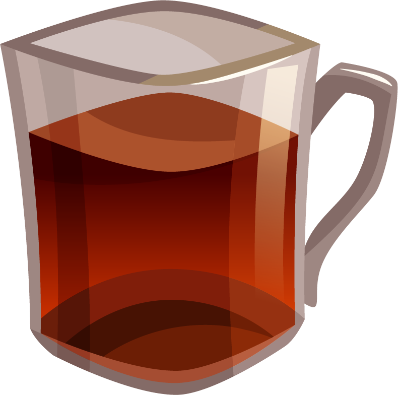 Types of tea - cup and teapot illustration