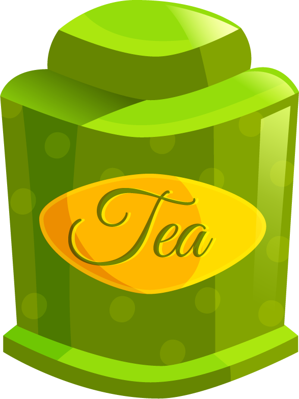 Types of tea - cup and teapot illustration