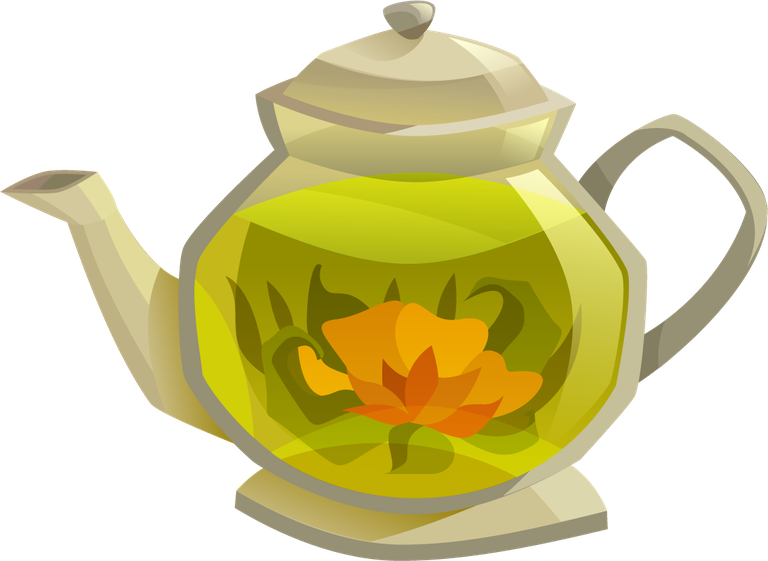 Types of tea - cup and teapot illustration