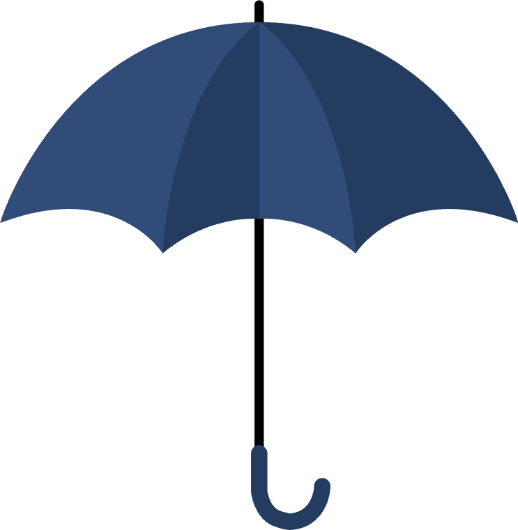 umbrella icons collection various colored types