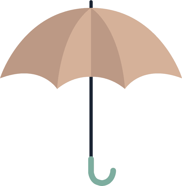 umbrella icons collection various colored types