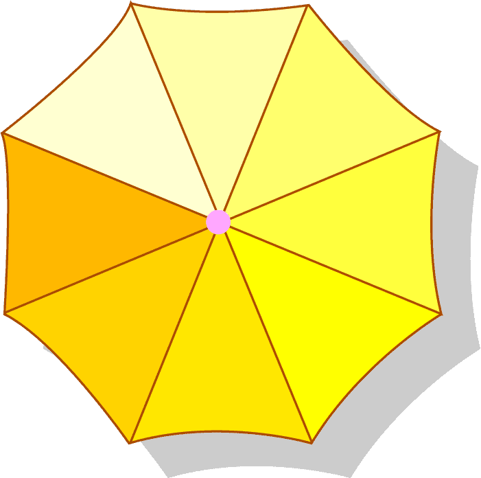 umbrella icons colorful flat decoration polygon 