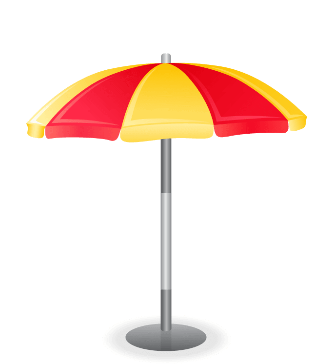 umbrella lounge chair vector