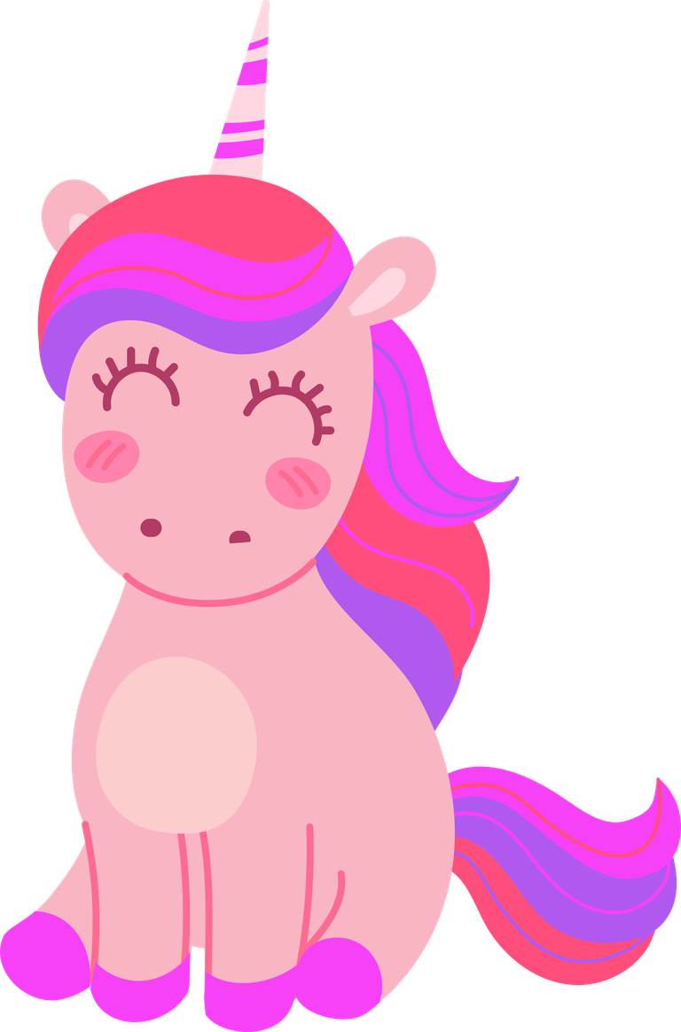 cute unicorn cartoon set perfect for kids' birthday parties and playful decorations