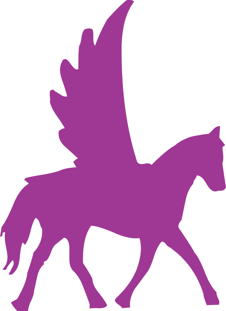 unicorn horses silhouettes art graphic