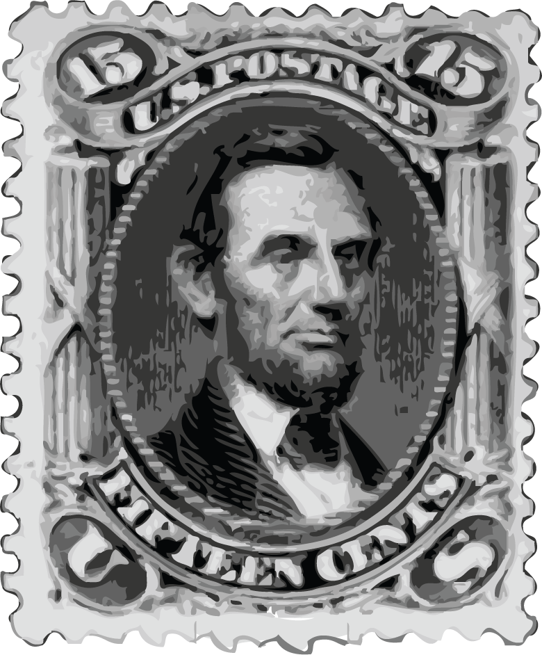 usa stamps shiny vector featuring a vintage abraham lincoln postage stamp for collectors