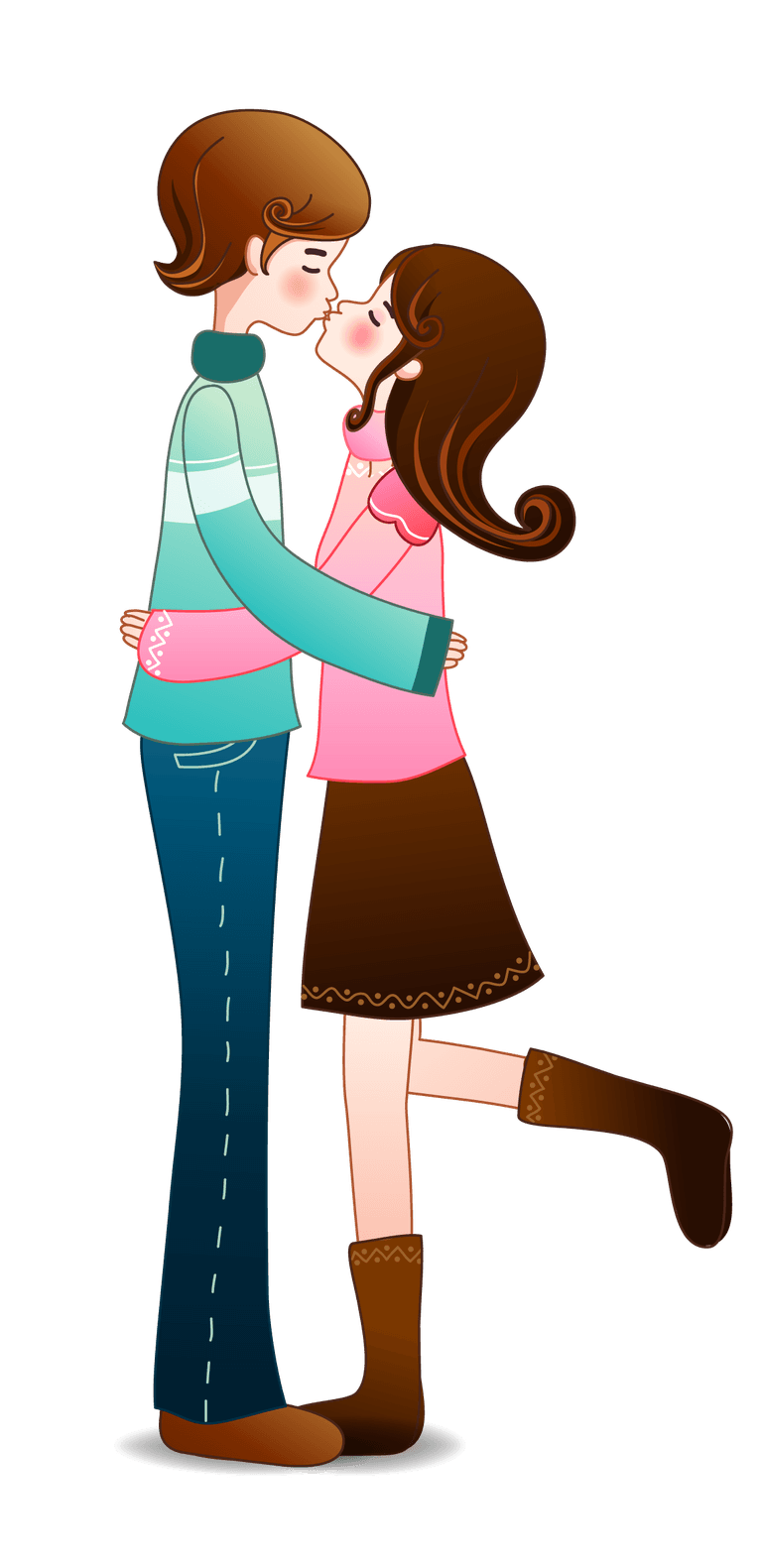 valentine cartoon couple vector illustration for romantic moments and sweet designs