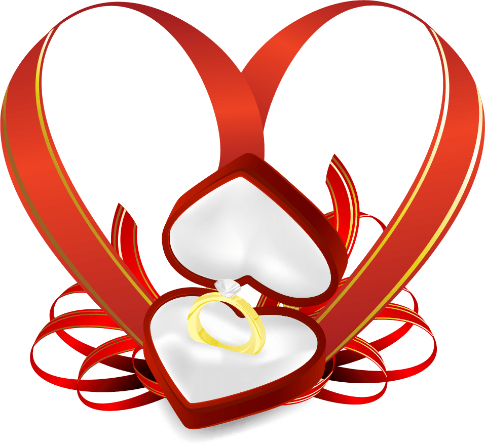 valentine s day gift box heartshaped ribbon with a gift vector