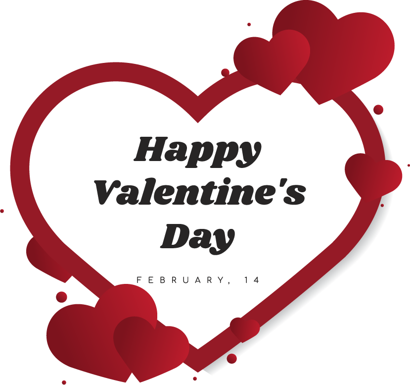 valentine s day design concept with playful hearts and festive typography for celebrations