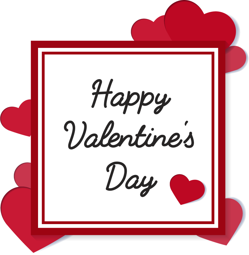 valentine s day design concept with cheerful hearts and elegant text for romantic occasions