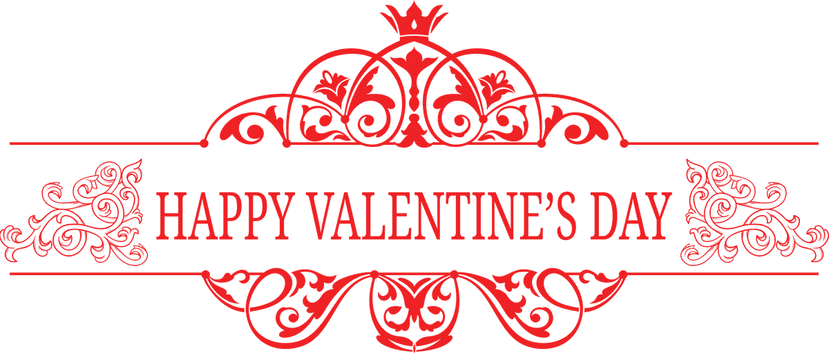 happy valentine's day label with ornate details for romantic occasions and gifts