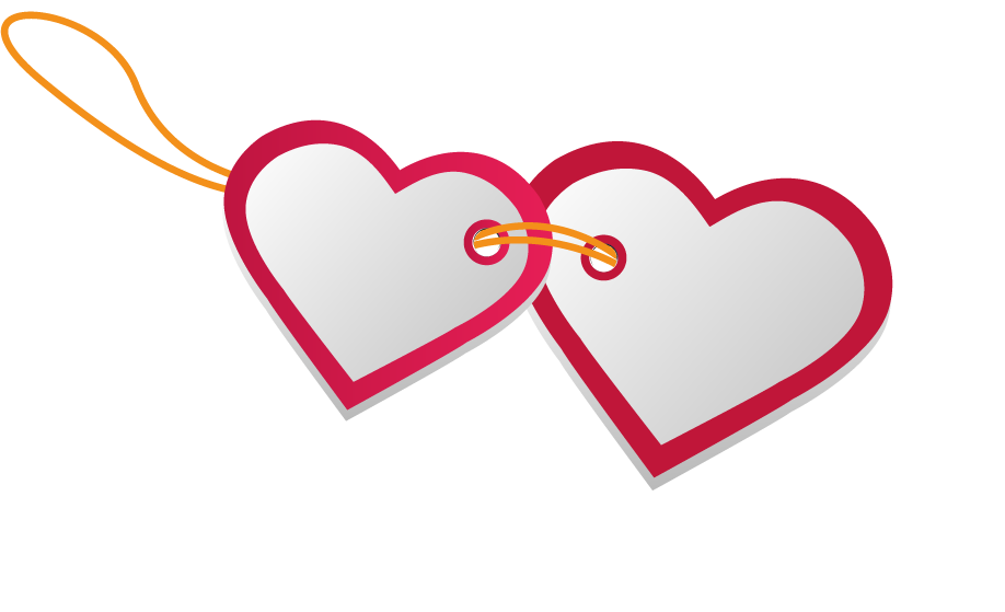 valentines day sales tags with hearts for romantic gifting and promotions