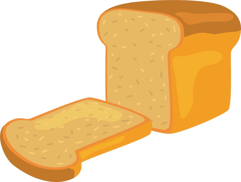 various breads flat collection showcasing loaves and slices for delicious recipes