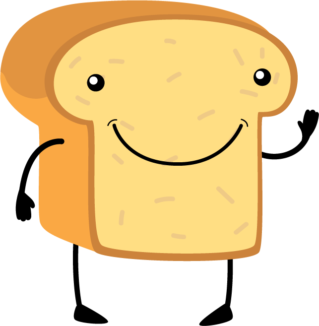 various funny bread characters