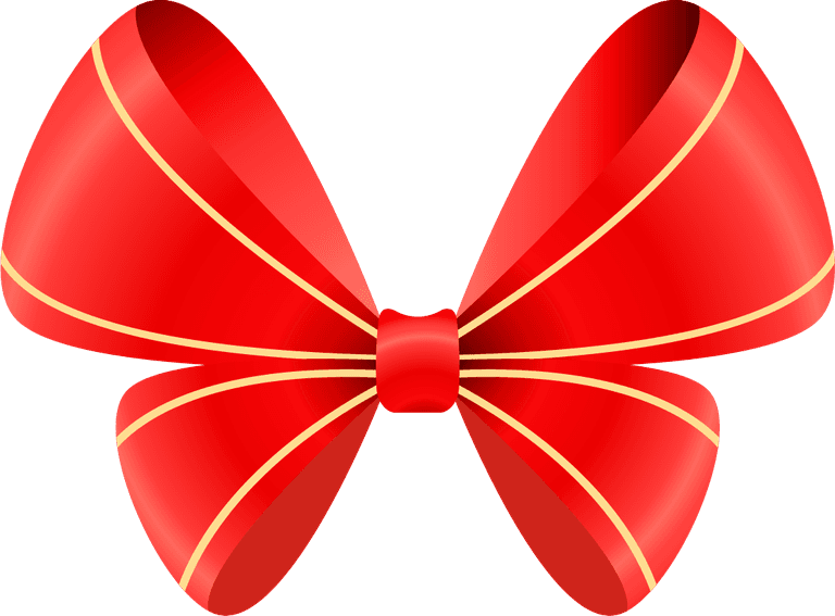 various red ribbon icons shiny for festive decorations and gift wrapping