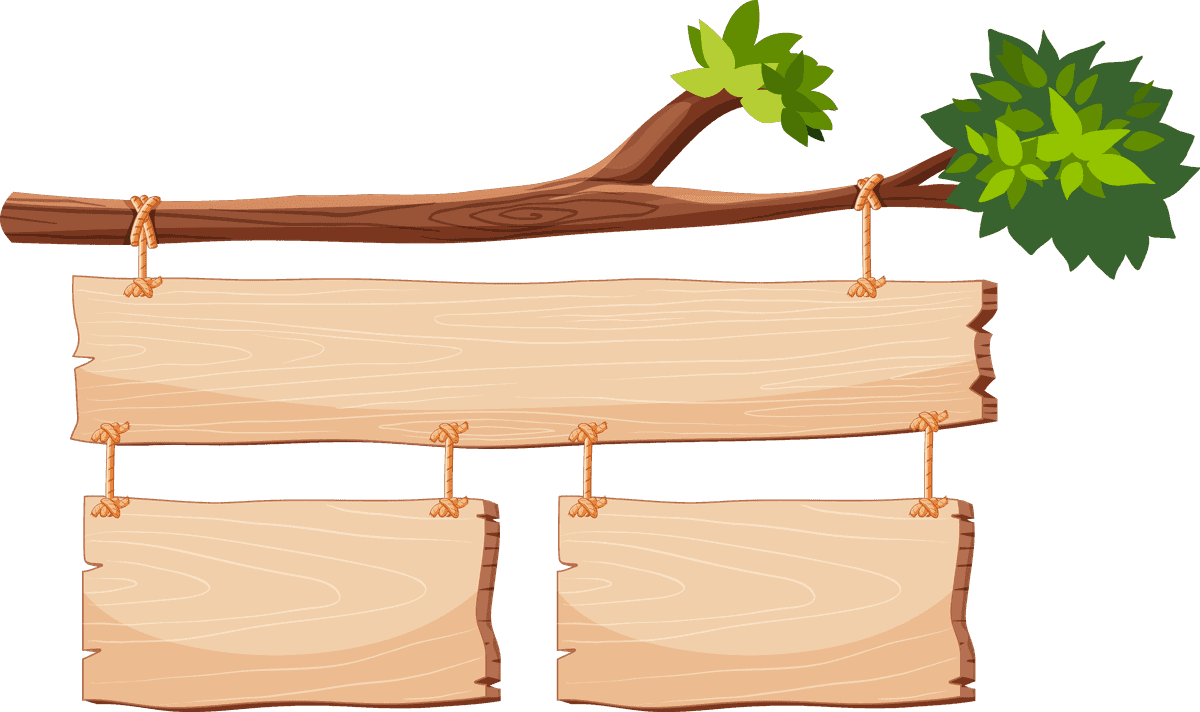 various type sign banner for outdoor events with natural wooden appeal and customizable options
