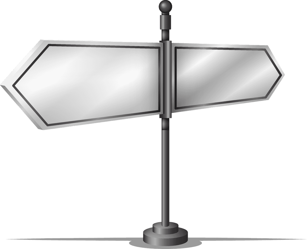 various type sign banner for directional guidance in urban and outdoor settings