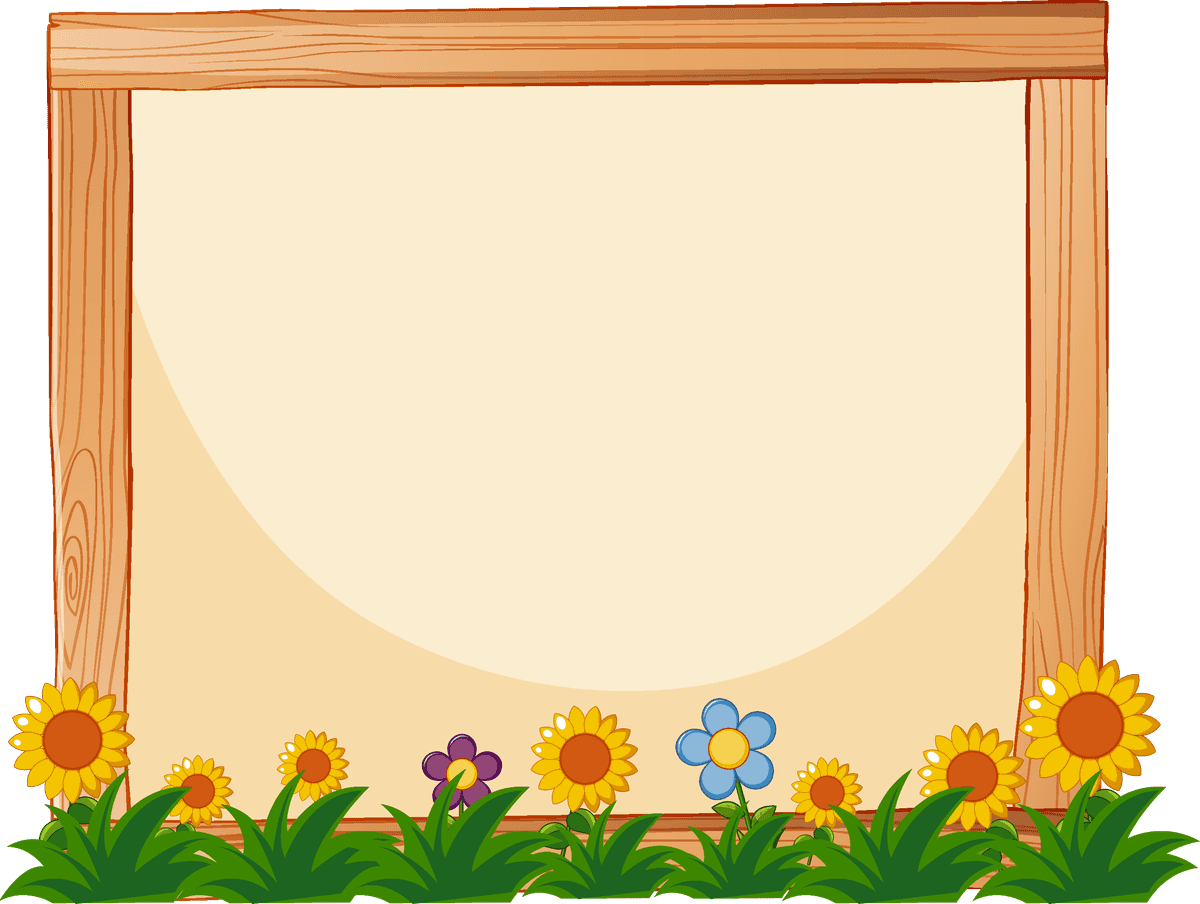 various type sign banner with floral accents for garden themes and events