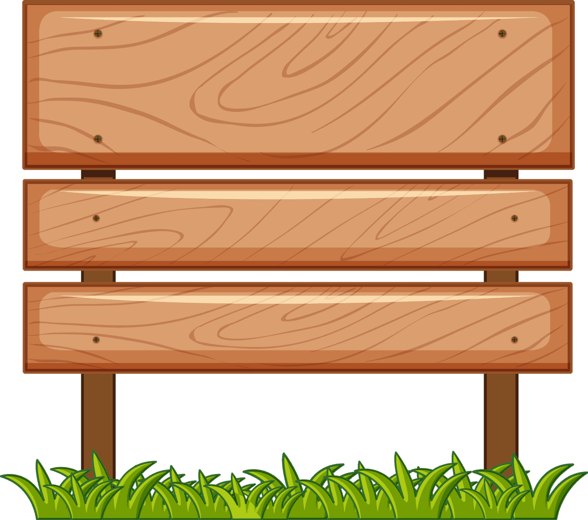 various type sign banner for outdoor events with natural wooden finish