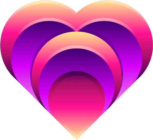 collection of colorful abstract heart logo
