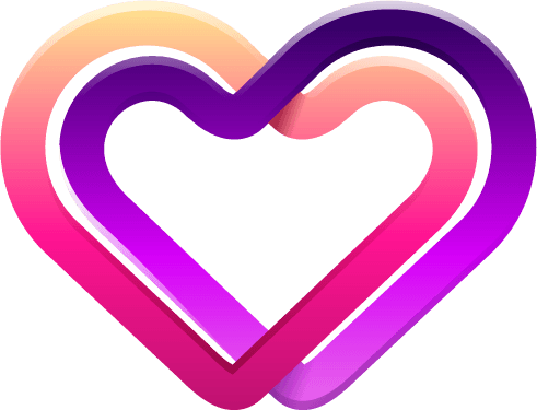 collection of colorful abstract heart logo