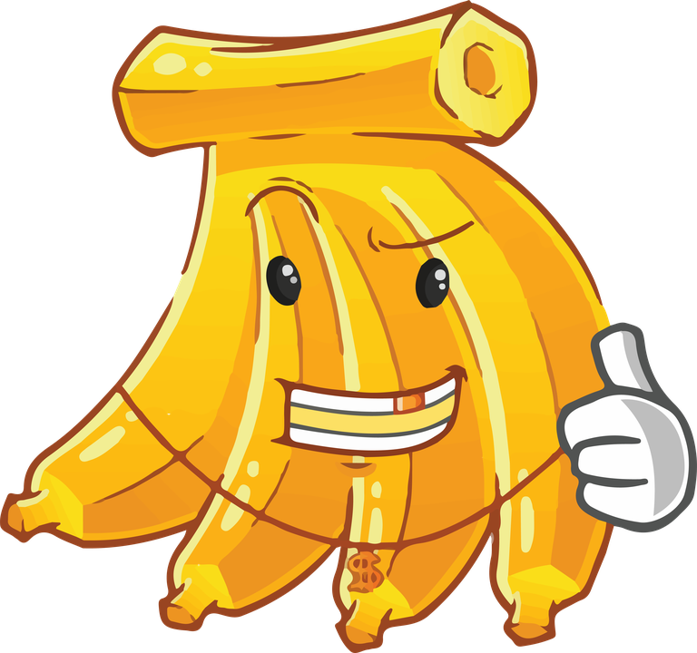 banana rich man styles cartoon character with a playful design and fun expression