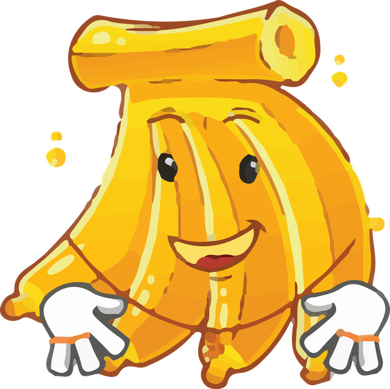 banana rich man styles cartoon character with joyful expression and unique personality