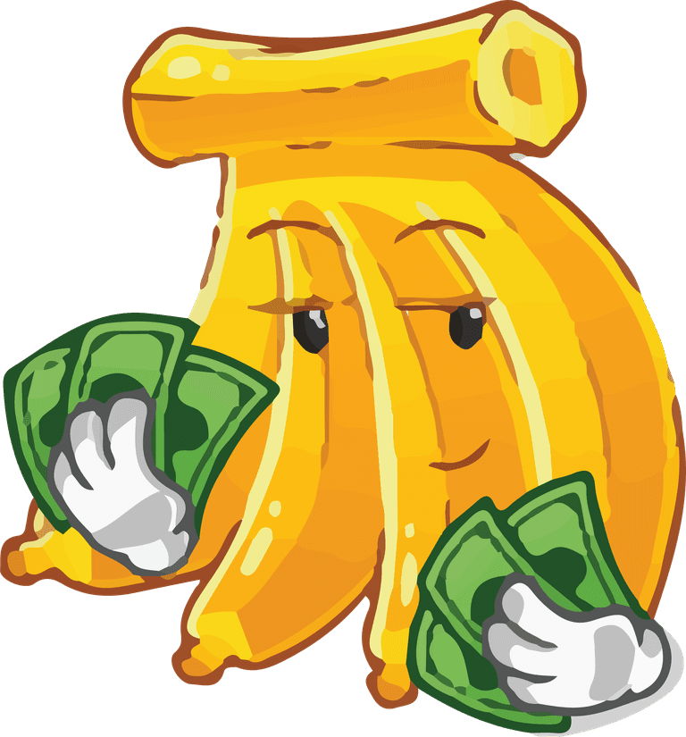 banana rich man styles cartoon