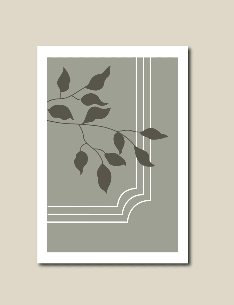 botanical wall art abstract plant design for covers posters prints wall art